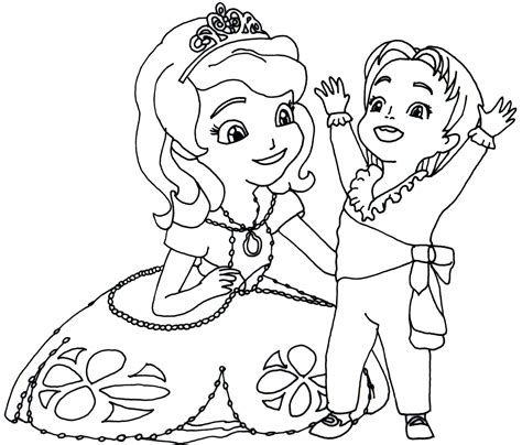 Sofia The First Coloring Pages Sofia The First Coloring Page With Baby