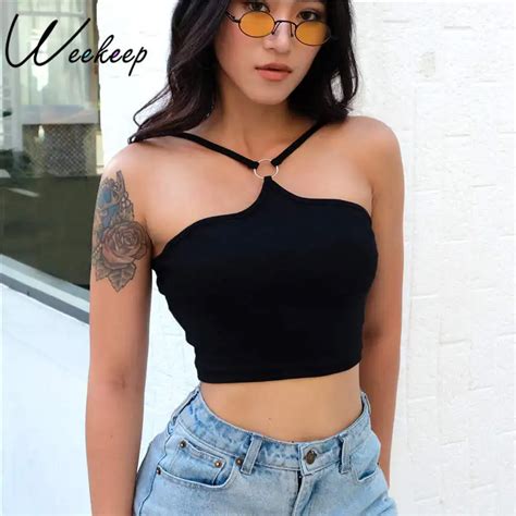 Aliexpress Com Buy Weekeep Women Sexy Black Backless Tank Top Summer