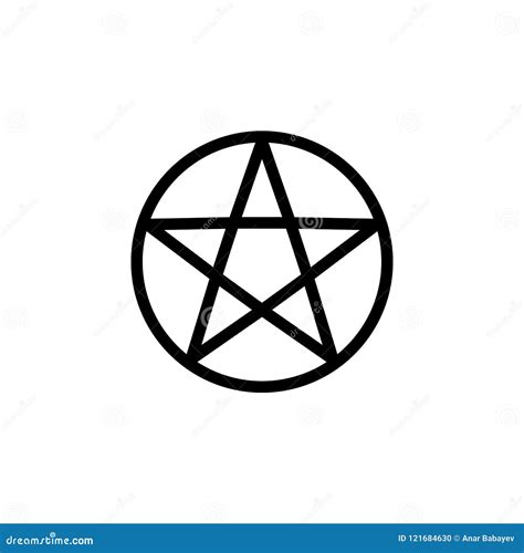 Wicca Pentagram Sign Icon Element Of Religion Sign Icon For Mobile