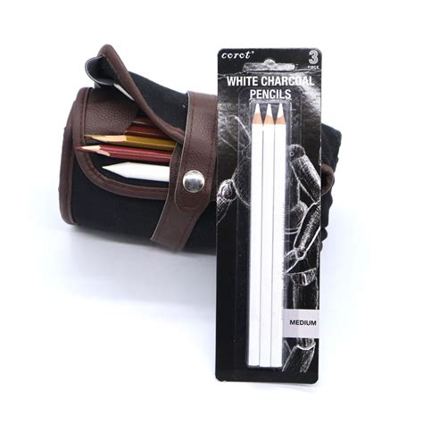 Corot 3pcs White Highlight Sketch Charcoal Pencil Standard Pencil For
