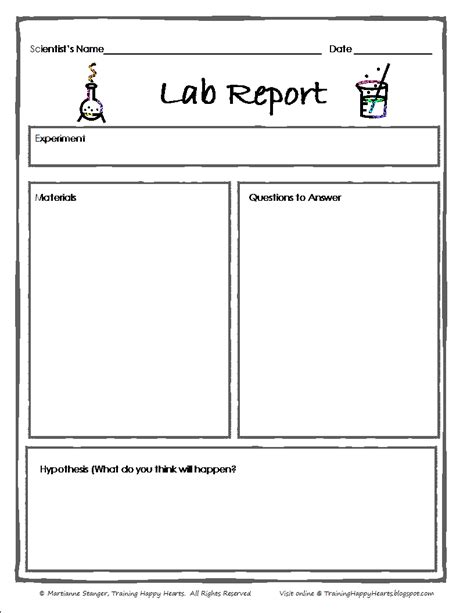Free Printable Science Experiment Template Printable Templates