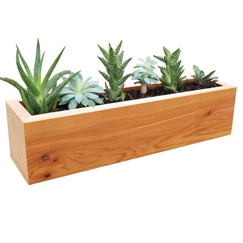 It should theoretically last for many years since it's made out mostly of uv. Gronomics 4 in. x 4 in. x 16 in. Succulent Planter Wood ...