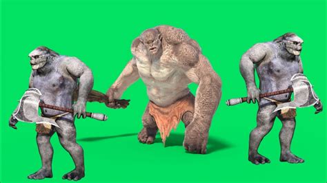 Monster All Pose Green Screen Vfx Monster Walking And Other Pose