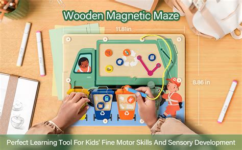 Top Bright Magnetic Maze Toys For Years Old Wooden Board Game With