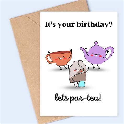 Printable Funny Birthday Card Digital Lets Party Birthday Card Etsy