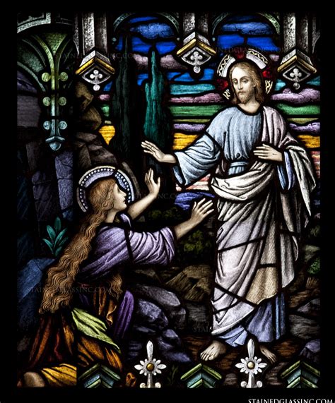 Jesus And Mary Magdalene Religious Stained Glass Window