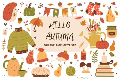 Hello Autumn Elements Collection Design Cuts