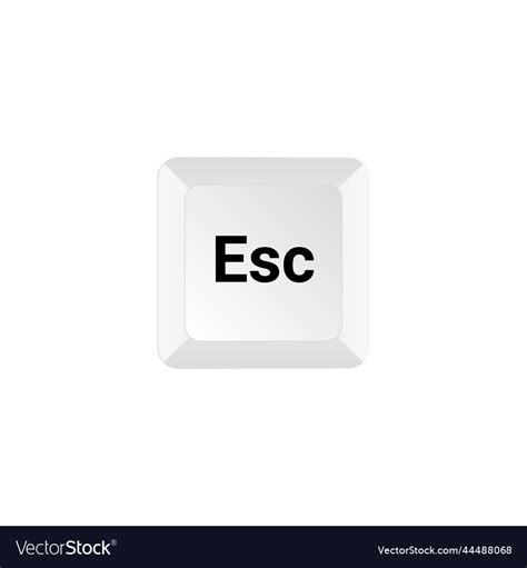 Esc Button Key Icon Escape Keyboard Logo Vector Image