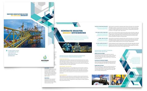 Oil And Gas Company Brochure Template Design