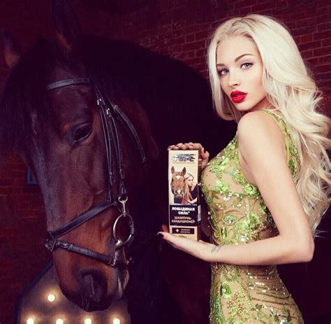 Alena Shishkova Russian Models Equestrian Style Platinum Blonde