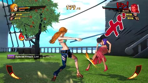 One Piece Burning Blood Nami Vs Robin Battle Youtube