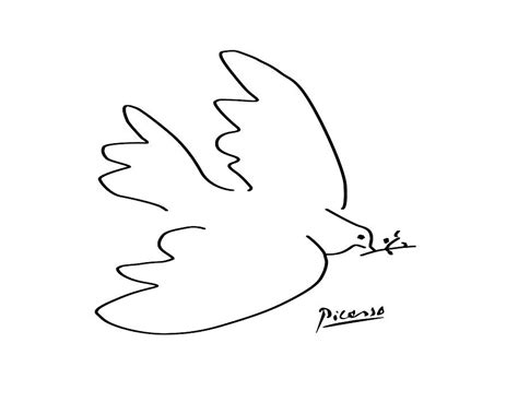 Picasso Dove Of Peace Drawing By Terry Bill Pixels