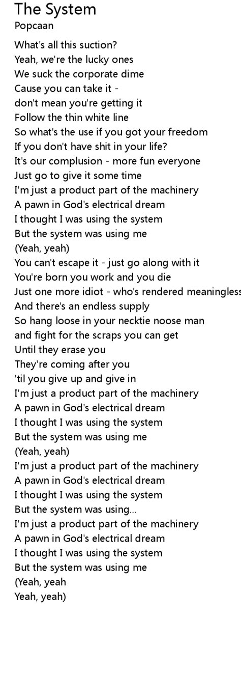 The System Lyrics Follow Lyrics