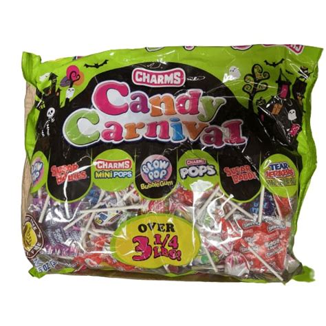 Charms Candy Carnival Halloween Assorted Lollipops And Candy Bag 43 5 Oz Shelhealth