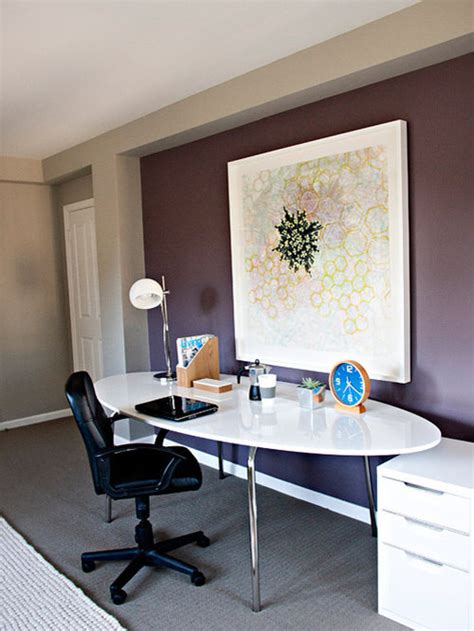 Our 11 Best Home Office With Purple Walls Ideas And Designs Houzz