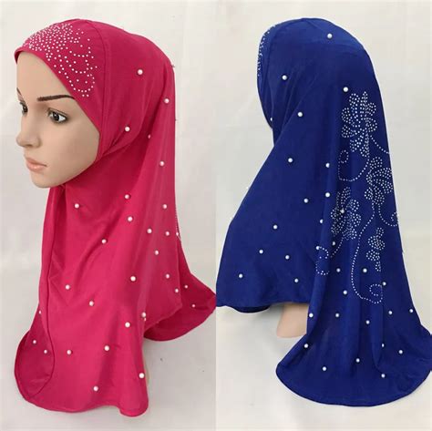 New Convenient Elastic Intermingle Yarn Instant Muslim One Piece Hijab
