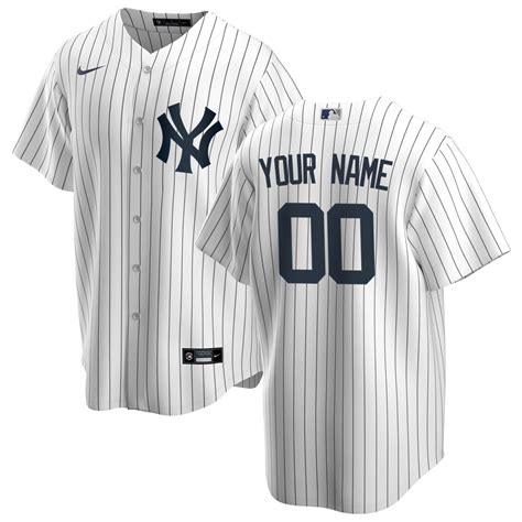 New York Yankees Nike Home Replica Custom Jersey White