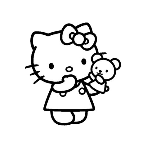 Gambar Untuk Diwarnai Hello Kitty Ide Warna Warni