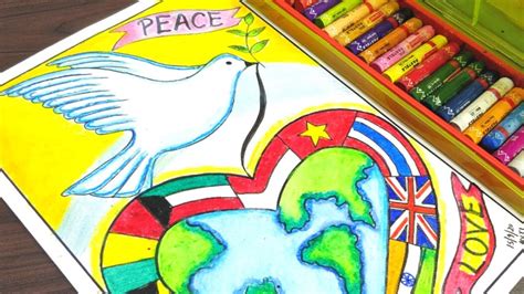 Peace Poster Drawing How To Draw International Peace Day Peace Day