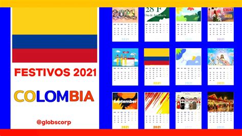 Festivos En Colombia 2021 Youtube