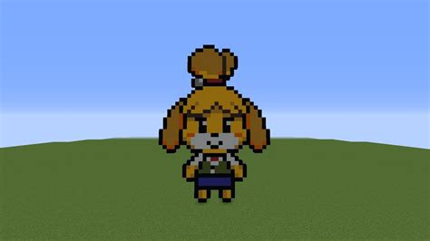 Minecraft Easy Pixel Art Tutorial Animal Crossing Isabelle Youtube