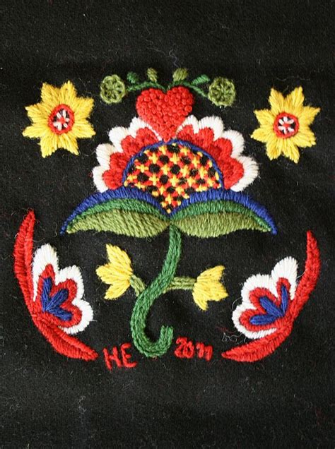 Yllebroderi Från Hedvig Handarbetar Swedish Embroidery Scandinavian
