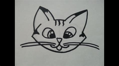 How To Draw A Cute Kitten Face Tabby Cat Face Drawing Cc
