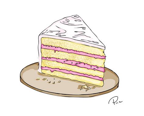 Pin By Eva Scontrino On Preferiti Cake Drawing Cake Slice Cake