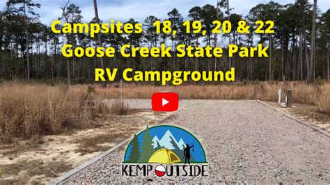 Goose Creek State Park Rv Campsites 18 19 20 And 22 Kemp Outside