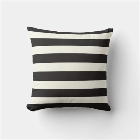 Black And White Stripe Outdoor Pillow