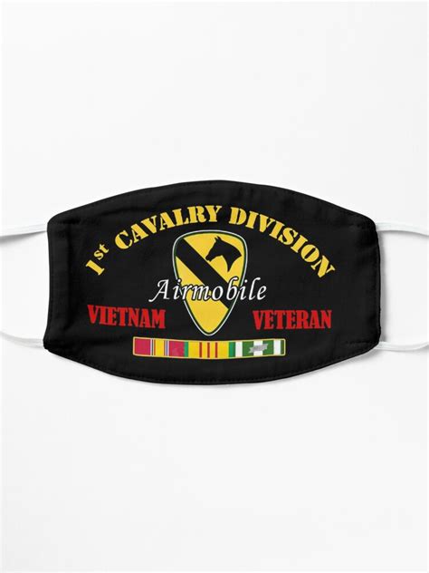 1st Cavalry Division Vietnam Veteran Airmobile T Shirt Mask By