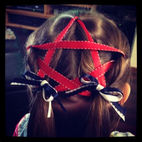 The 4th of july is one of our favorite holidays. 4th of July star hair style. I think it turned out pretty ...