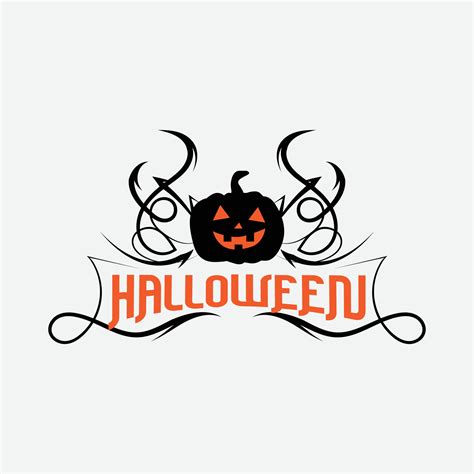 Plantilla De Logotipo De Título De Fiesta De Halloween Feliz Con Forma