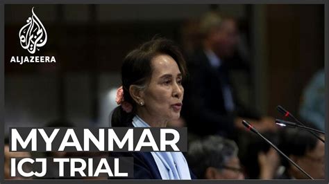 The hearings of the case. Aung San Suu Kyi defends Myanmar against genocide ...
