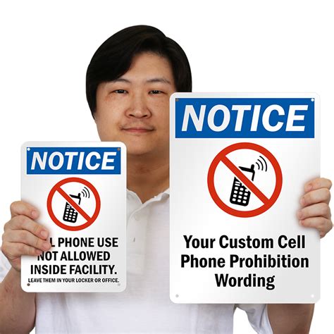 Custom Notice Cell Phones Signs No Cell Phone Signs Sku S 3261