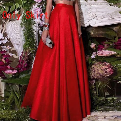 Formal Chic Hot Red Floor Length Skirts For Women To Formal Party
