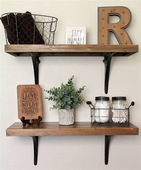 The space above the toilet is just sitting there unused anyway. 35 Comfy Diy Wooden Shelves Design Ideas For Bathroom ...