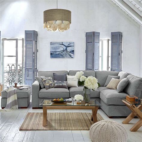A lackluster living room or entryway corner can be transformed by a sculpture or piece of artwork. Barker Corner Sofa in 2020 | Coastal style living room ...