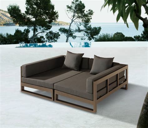 Amber Modern Outdoor Double Modular Chaise Lounge Daybed Icon Outdoor