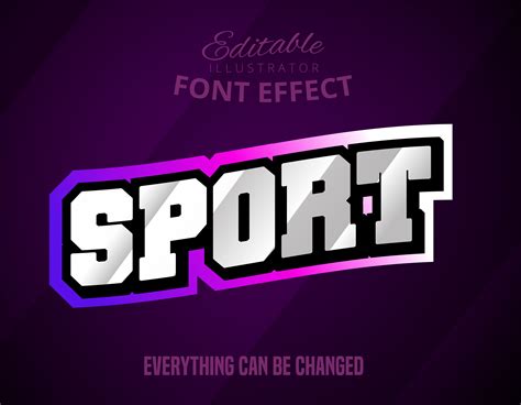 Sport Text Editable Font Effect 700079 Vector Art At Vecteezy