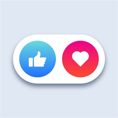 Premium Vector Social Media Like And Heart Icons