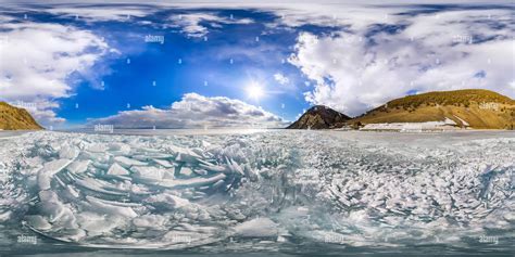 360° View Of Ice Blue Hummocks On The Baikal Winter Lake Alamy
