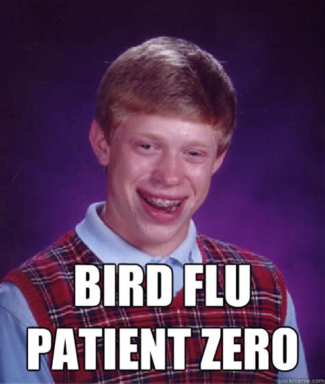 Learn about vaccination, transmission, treatment, prevention, and prognosis. bird flu Patient zero - Bad Luck Brian - quickmeme