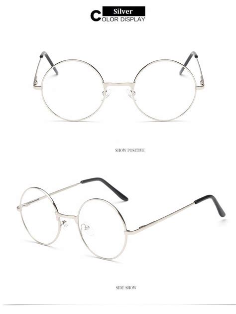lwc round glasses metal frame eyeglasses korean clear lens men women women s optical round