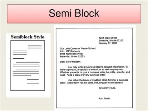 Business Letter In Modified Block Format