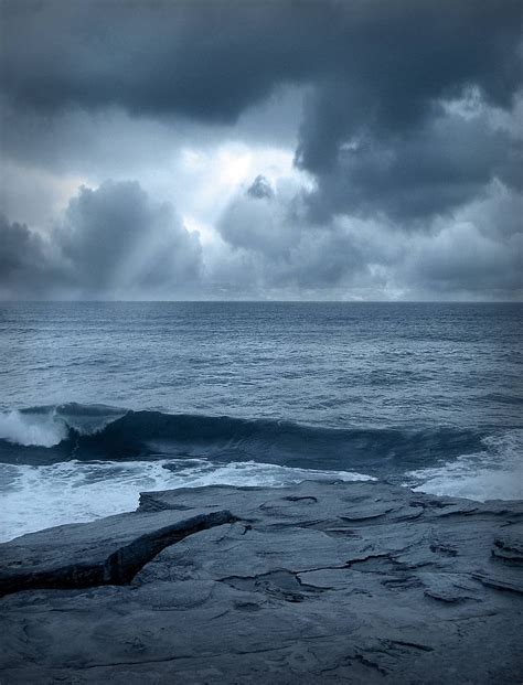 Dark Stormy Ocean Stormy Night In The Sea Phone Hd Phone Wallpaper