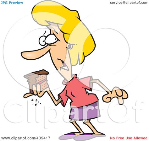 Royalty Free Rf Clip Art Illustration Of A Cartoon Woman Indulging In