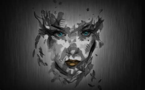 Wallpaper Face Drawing Illustration Art Background Paint