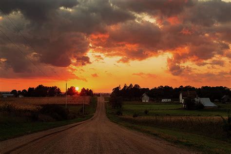 Country Road Sunset Photograph By Eric Wellman