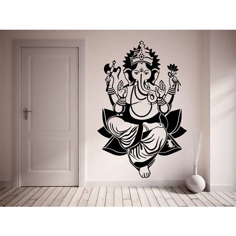 Ganesh Wall Sticker Lord Ganapati Vinyl Hindu God Decal